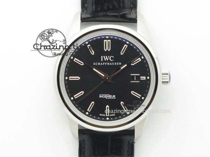 MIROTIME 0129 Elegant Portugieser Perpetual Calendar IW503302 RG V9F 1:1 Best Edition Gray Dial on Black Leather Strap A 7096